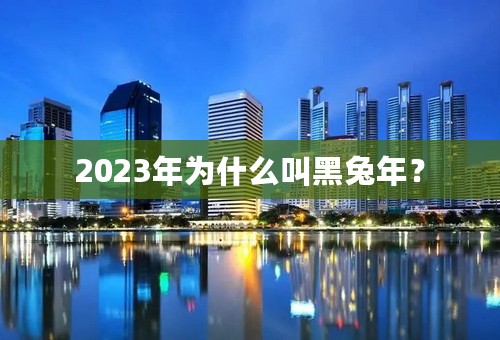 2023年为什么叫黑兔年？