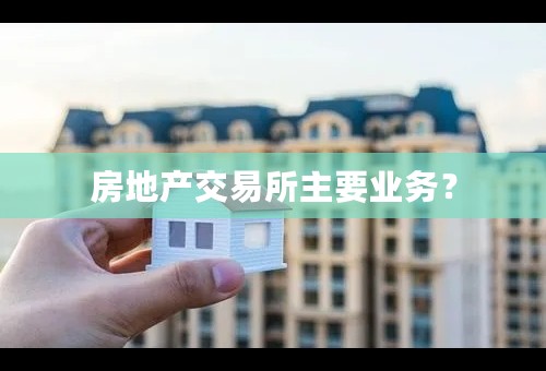 房地产交易所主要业务？