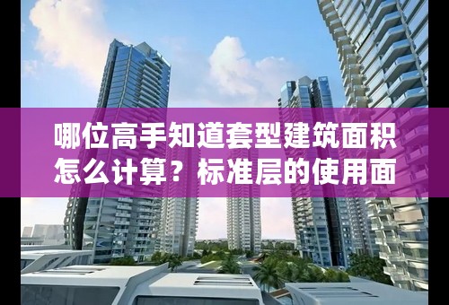 哪位高手知道套型建筑面积怎么计算？标准层的使用面积系数是指什么？