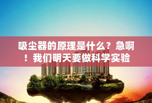 吸尘器的原理是什么？急啊！我们明天要做科学实验