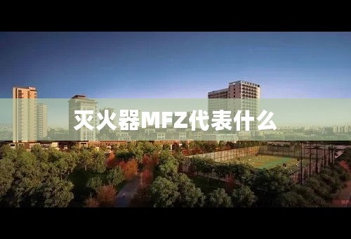 灭火器MFZ代表什么