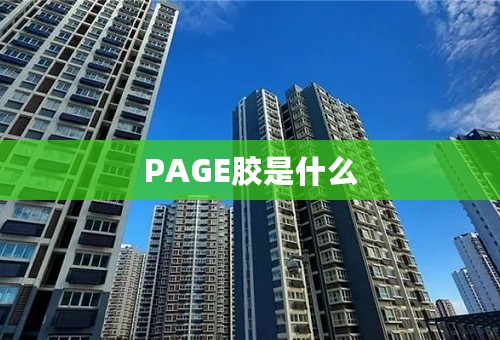 PAGE胶是什么