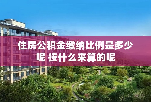 住房公积金缴纳比例是多少呢 按什么来算的呢