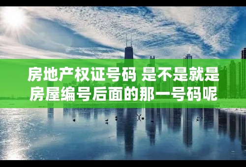 房地产权证号码 是不是就是房屋编号后面的那一号码呢？