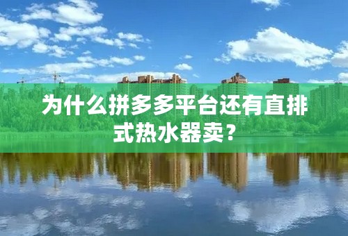 为什么拼多多平台还有直排式热水器卖？