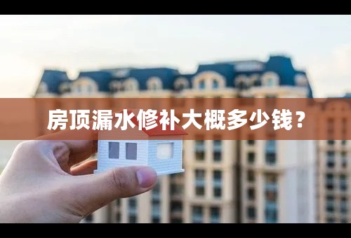 房顶漏水修补大概多少钱？