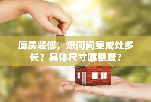 厨房装修，想问问集成灶多长？具体尺寸哪里查？