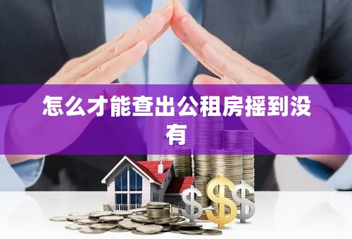 怎么才能查出公租房摇到没有