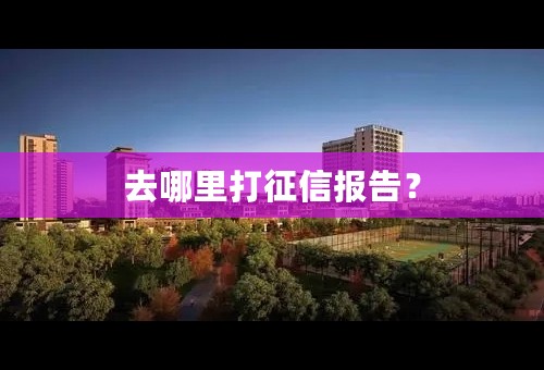 去哪里打征信报告？