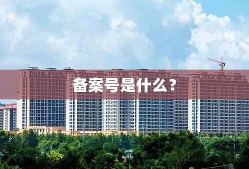 备案号是什么？