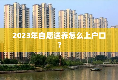 2023年自愿送养怎么上户口？