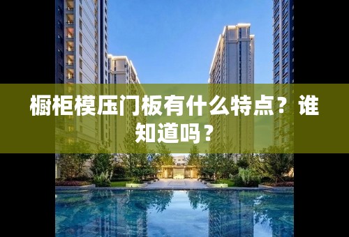 橱柜模压门板有什么特点？谁知道吗？