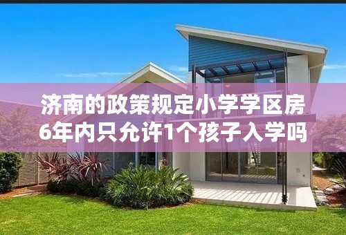 济南的政策规定小学学区房6年内只允许1个孩子入学吗？