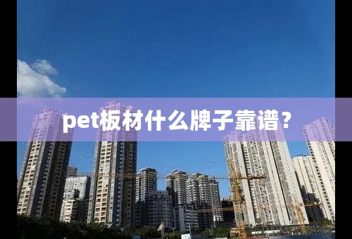 pet板材什么牌子靠谱？