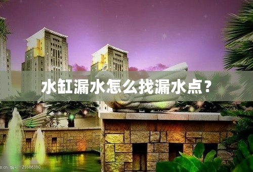 水缸漏水怎么找漏水点？