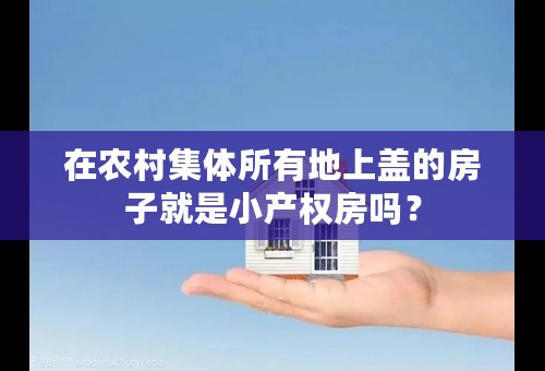 在农村集体所有地上盖的房子就是小产权房吗？