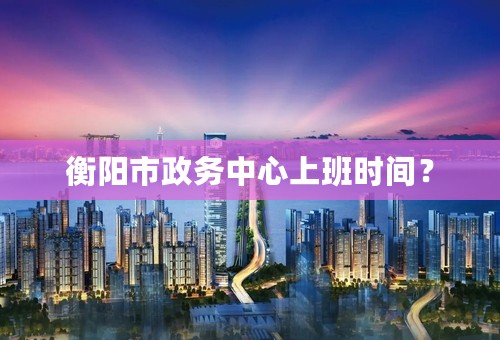 衡阳市政务中心上班时间？