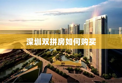 深圳双拼房如何购买