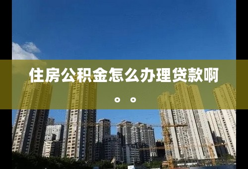 住房公积金怎么办理贷款啊。。