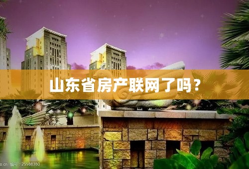 山东省房产联网了吗？