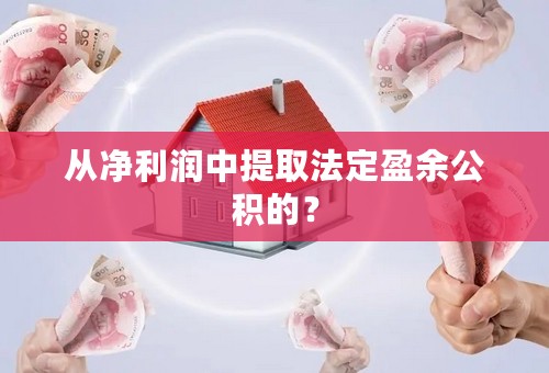 从净利润中提取法定盈余公积的？