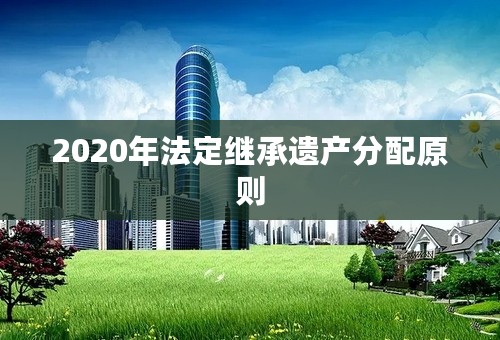 2020年法定继承遗产分配原则