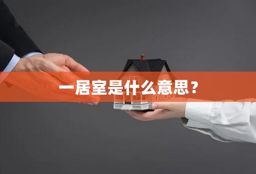 一居室是什么意思？