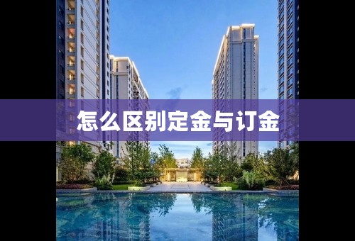 怎么区别定金与订金