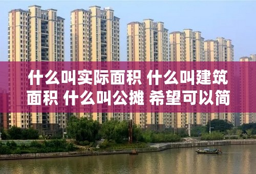 什么叫实际面积 什么叫建筑面积 什么叫公摊 希望可以简单的描述一下 不要文绉绉的