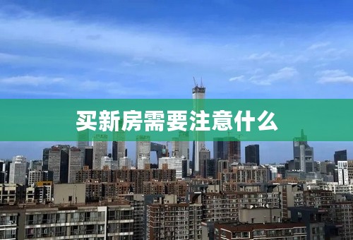 买新房需要注意什么