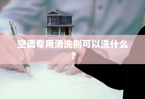 空调专用清洗剂可以洗什么？