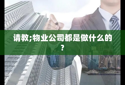 请教;物业公司都是做什么的?