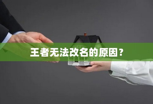 王者无法改名的原因？