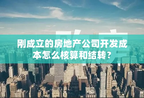 刚成立的房地产公司开发成本怎么核算和结转？