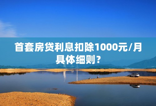 首套房贷利息扣除1000元/月具体细则？