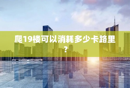 爬19楼可以消耗多少卡路里？