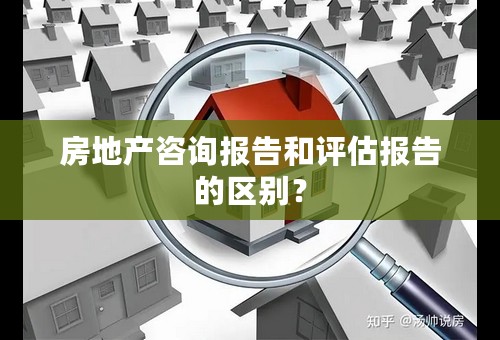 房地产咨询报告和评估报告的区别？