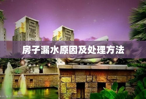 房子漏水原因及处理方法