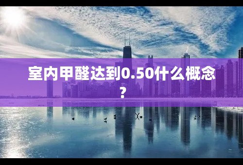 室内甲醛达到0.50什么概念？