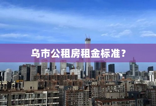 乌市公租房租金标准？