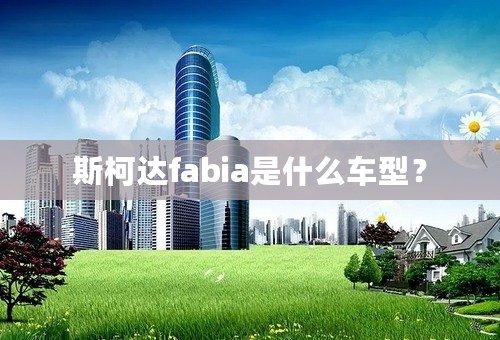 斯柯达fabia是什么车型？