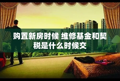 购置新房时候 维修基金和契税是什么时候交