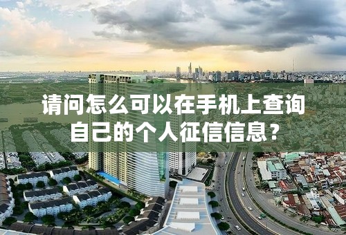 请问怎么可以在手机上查询自己的个人征信信息？