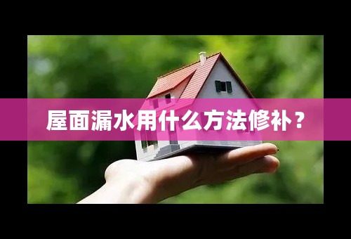 屋面漏水用什么方法修补？