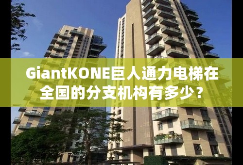 GiantKONE巨人通力电梯在全国的分支机构有多少？