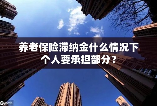 养老保险滞纳金什么情况下个人要承担部分？