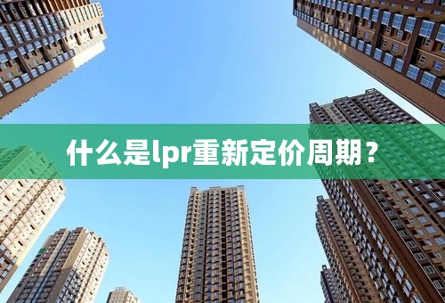 什么是lpr重新定价周期？