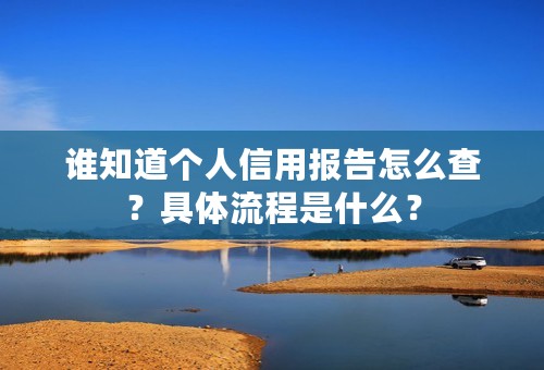 谁知道个人信用报告怎么查？具体流程是什么？