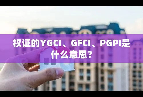 权证的YGCI、GFCI、PGPI是什么意思？