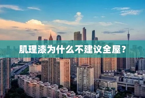 肌理漆为什么不建议全屋？